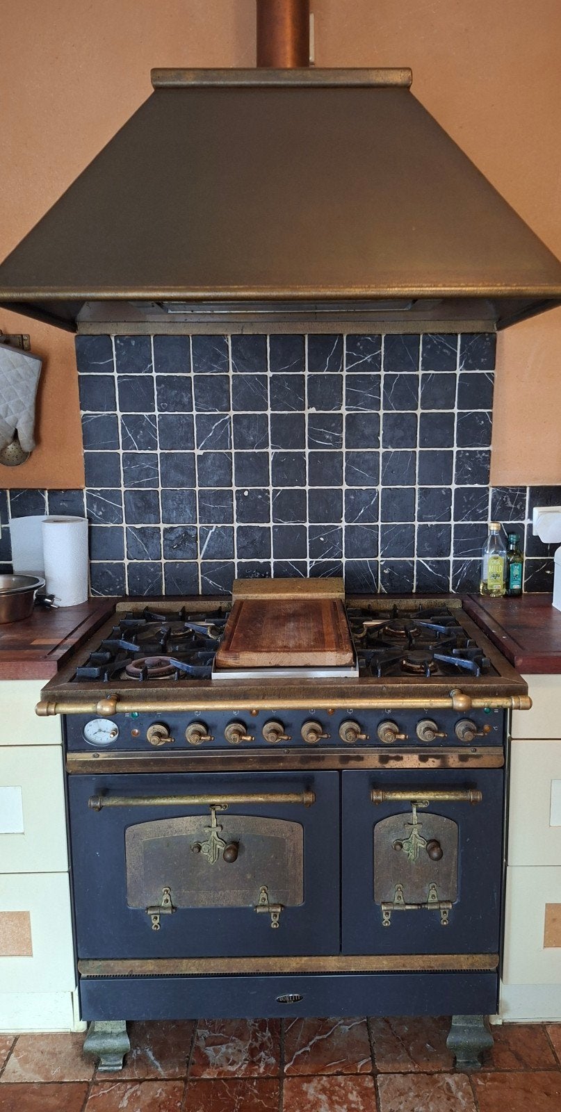 Boretti antiek gasfornuis met ovens, Ophalen, Gebruikt, 60 cm of meer, Gas