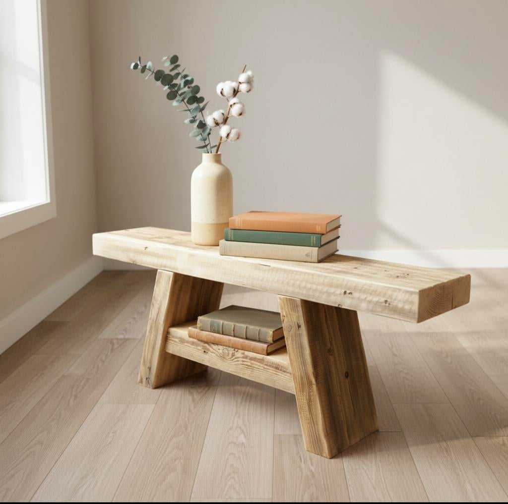Oldwood bankjes / tv meubels / side tables, nieuw gemaakt !, Ophalen, Zo goed als nieuw, 25 tot 50 cm, Rechthoekig