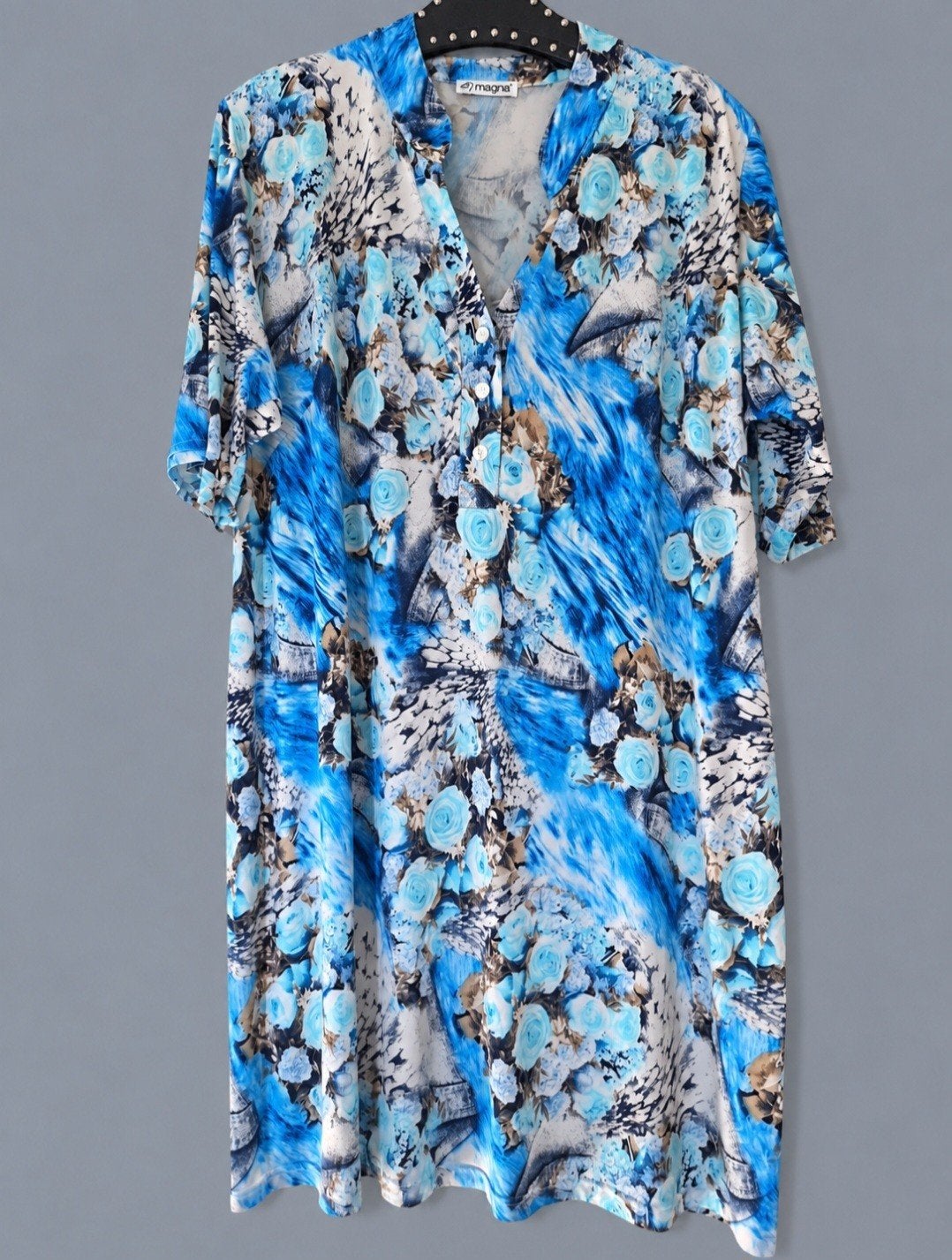 Magna jurk. 52-54, Blauw, Jurk, Ophalen of Verzenden, Magna