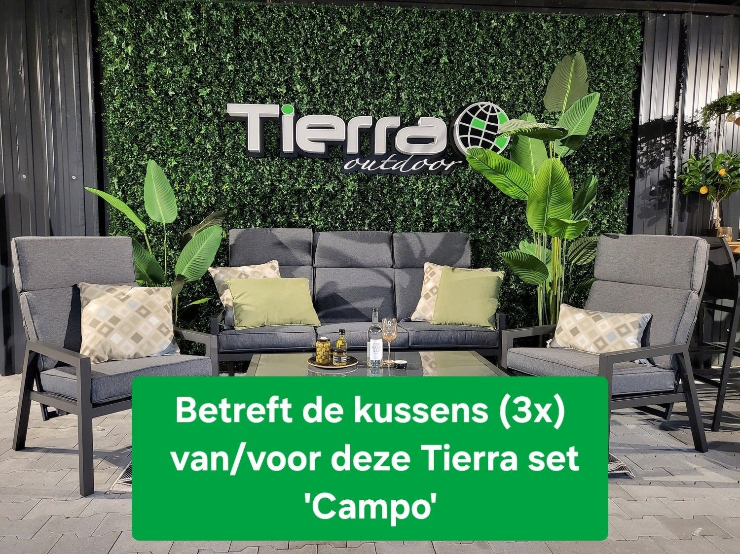 Tierra Outdoor set 'Campo' tuinkussens (3 stuks), Ophalen, Gebruikt