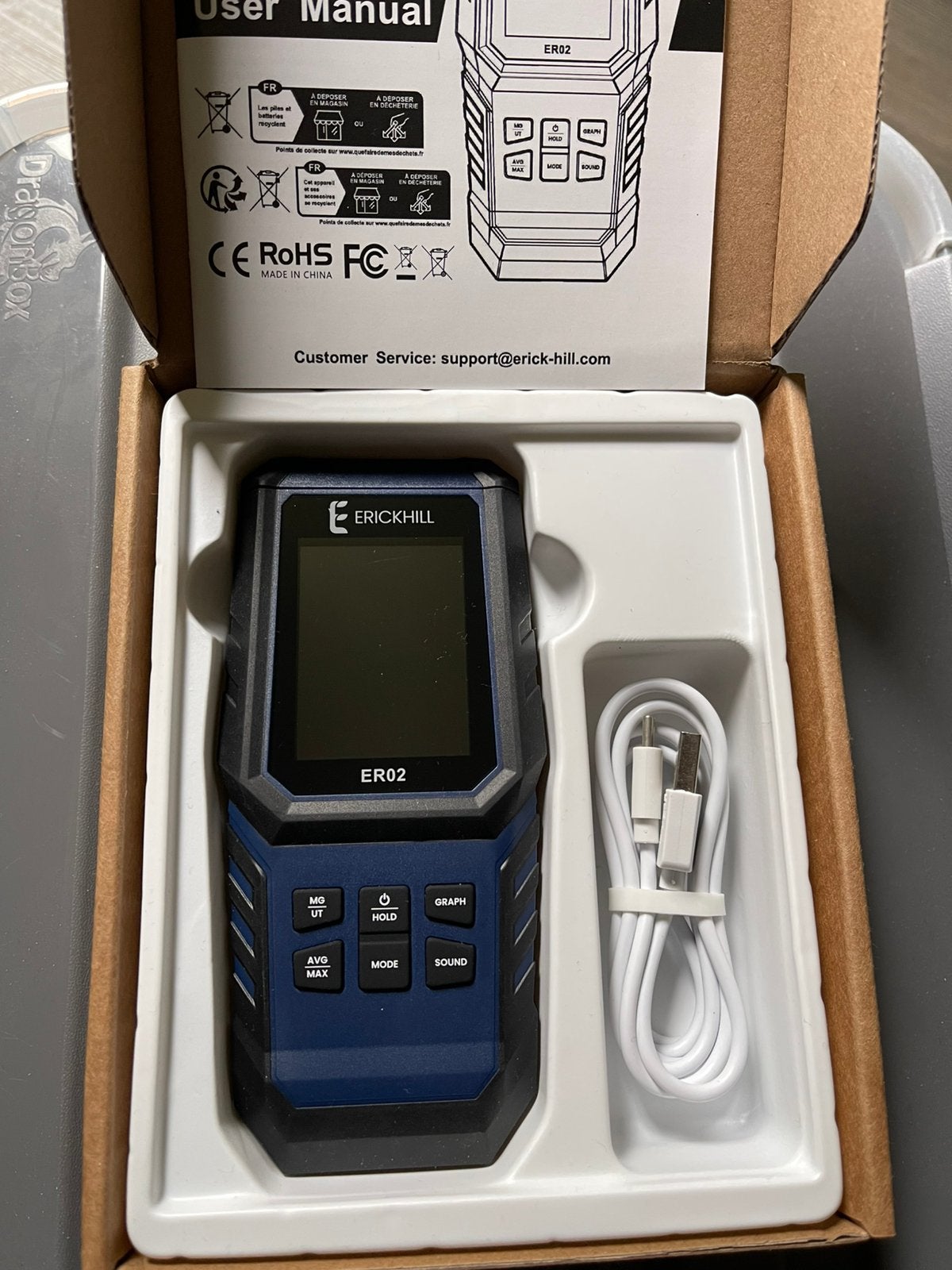 EMF ER02 EMF meter, Ophalen of Verzenden, Nieuw, Overige meters