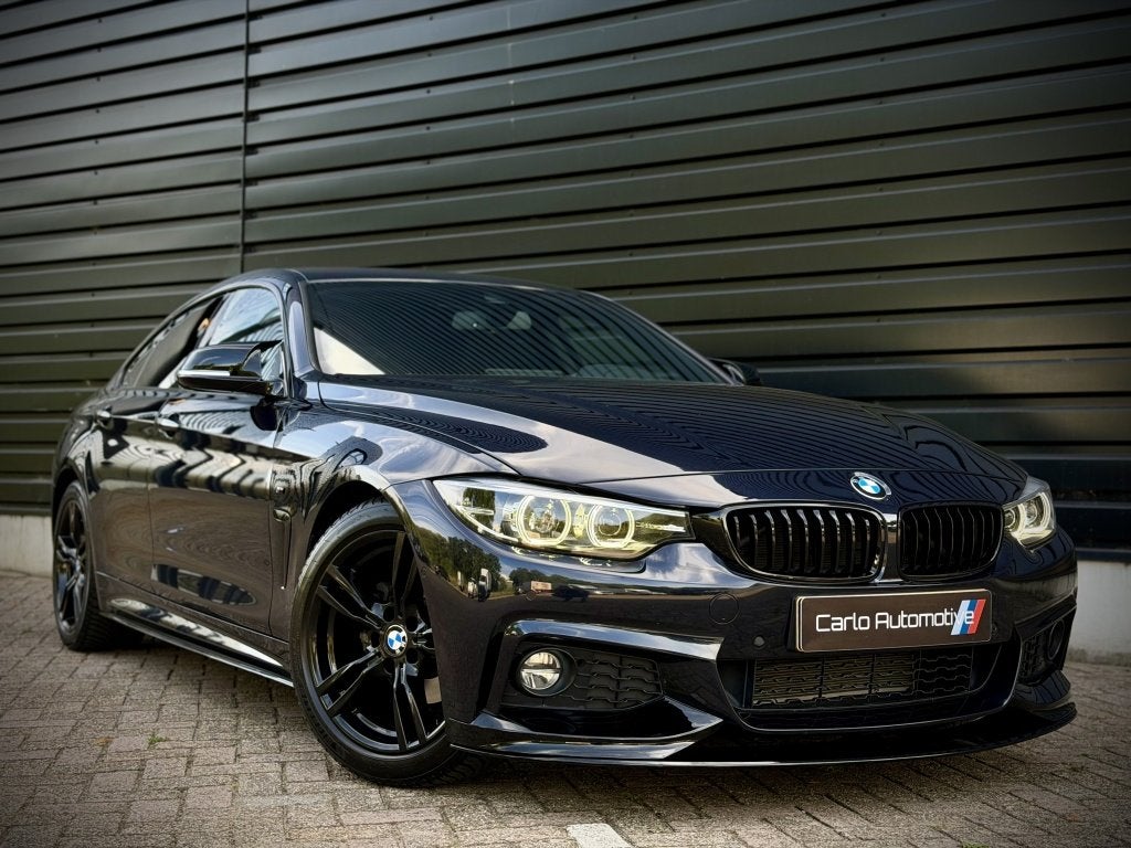 BMW 4 Serie Gran Coupé 420i M-PERFORMANCE DHOEK|LANEASS|HiF, Gebruikt, 4 cilinders, Zwart, Bedrijf
