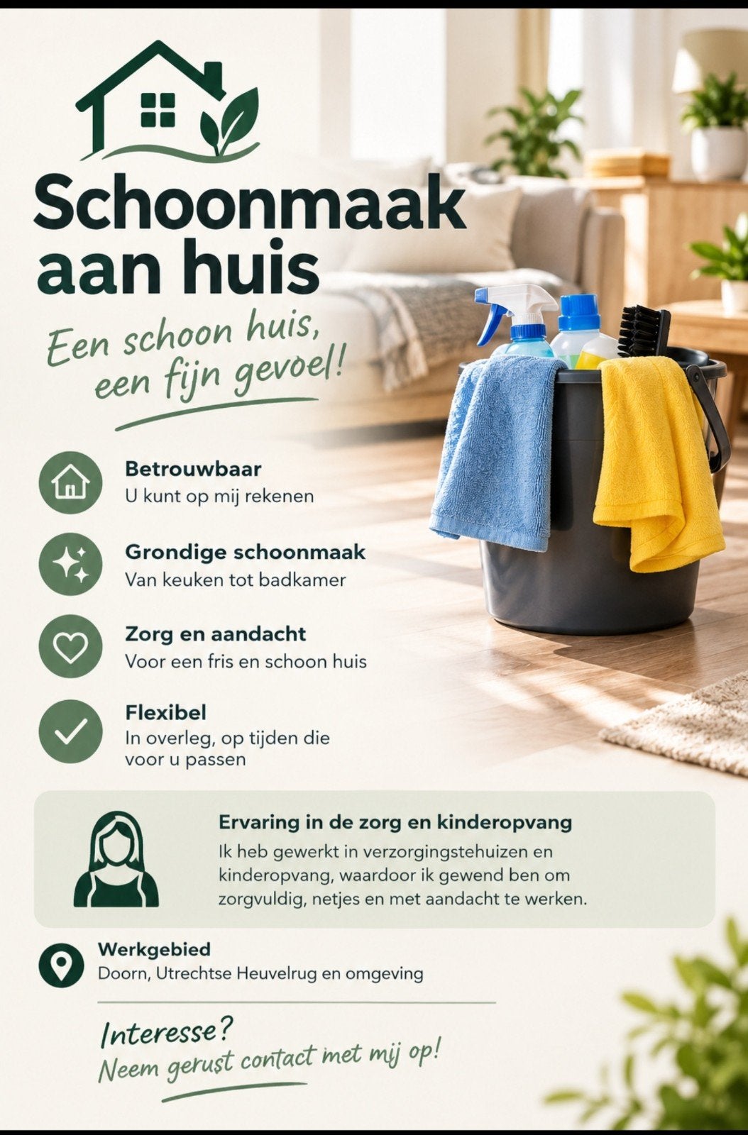 huishoudelijke hulp aangeboden