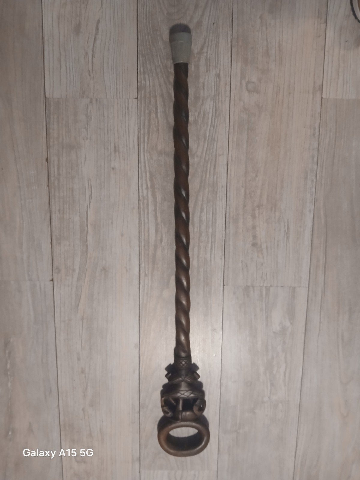 Afrikaanse Wandelstok met Uniek Houtsnijwerk, Hout, Gesneden, Bruin, Afrika
