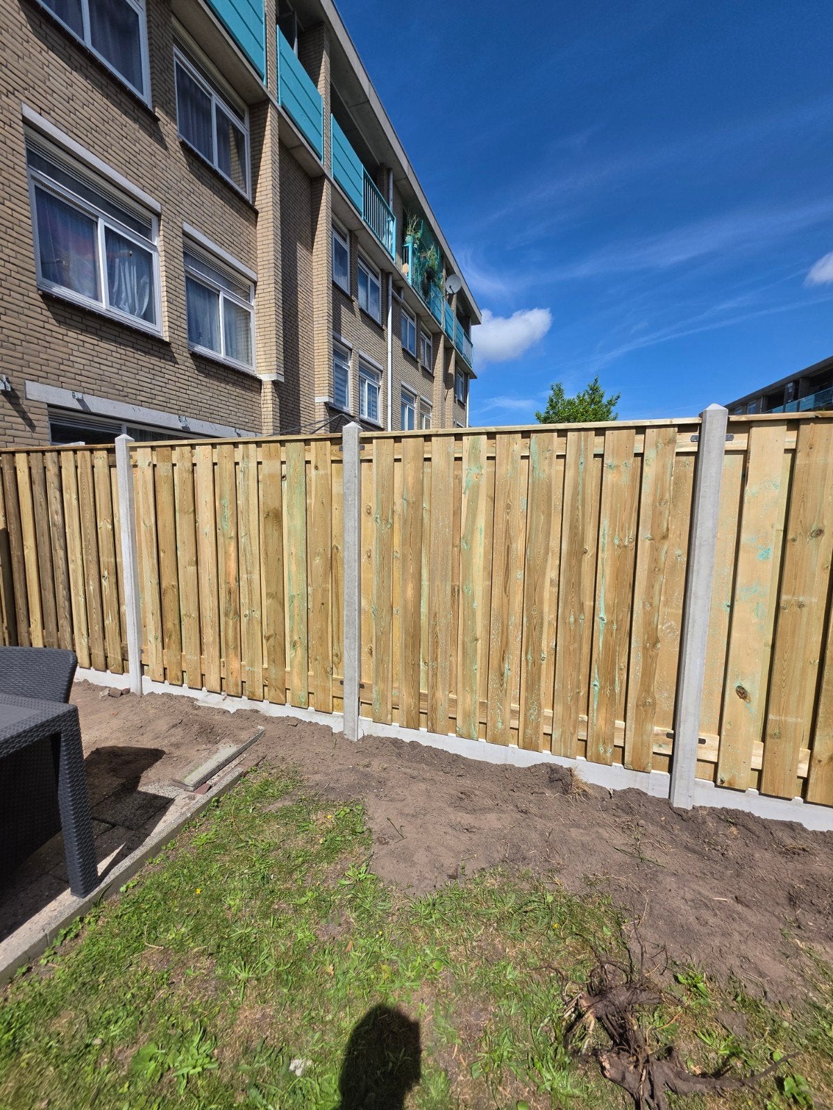 hout/beton schuttingen, Tuin en Terras, Schuttingen, Ophalen of Verzenden, Hout, Minder dan 3 meter, 1 tot 2 meter