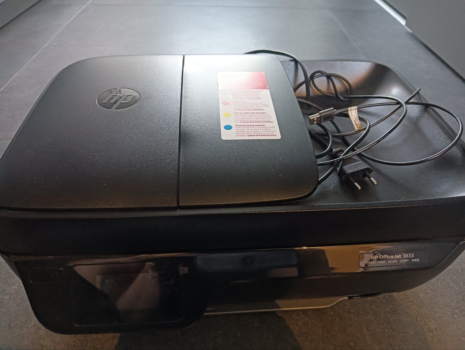 HP OfficeJet 3833 All-in-One Printer, Ophalen, Gebruikt, Inkjetprinter, All-in-one