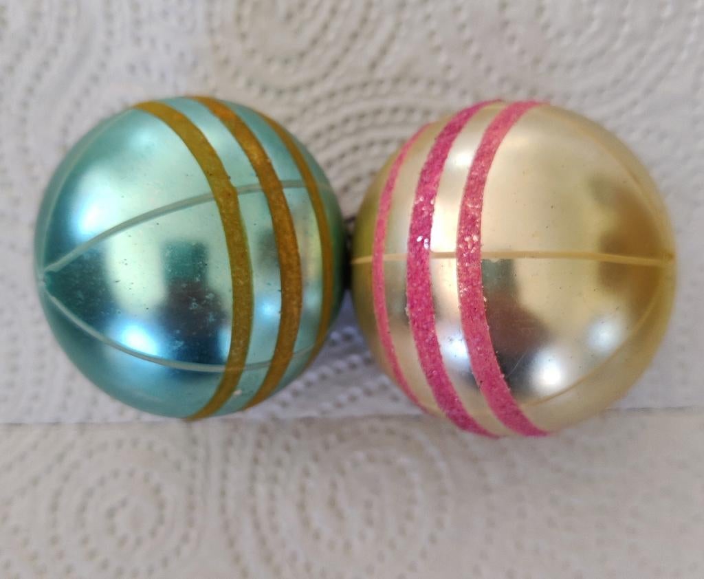 2 oude kerstballen, Ophalen of Verzenden