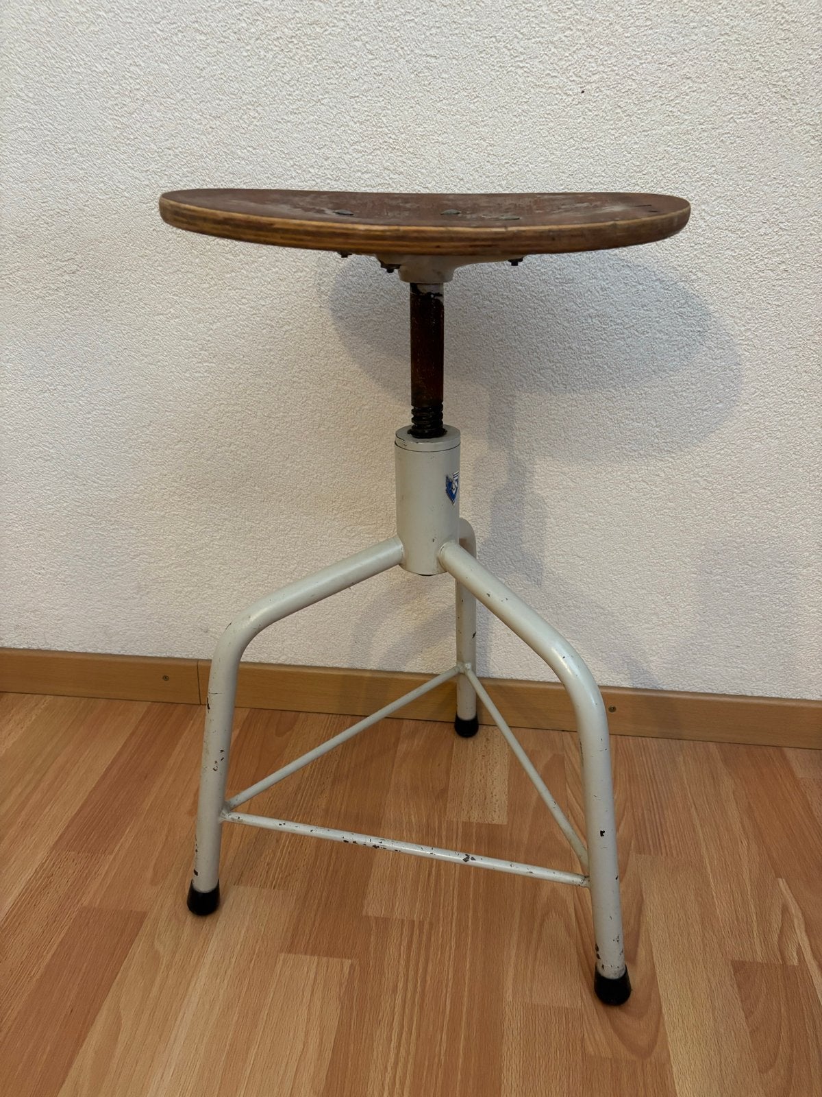 Vintage industriële werkkruk, verstelbaar, Antiek en Kunst, Ophalen
