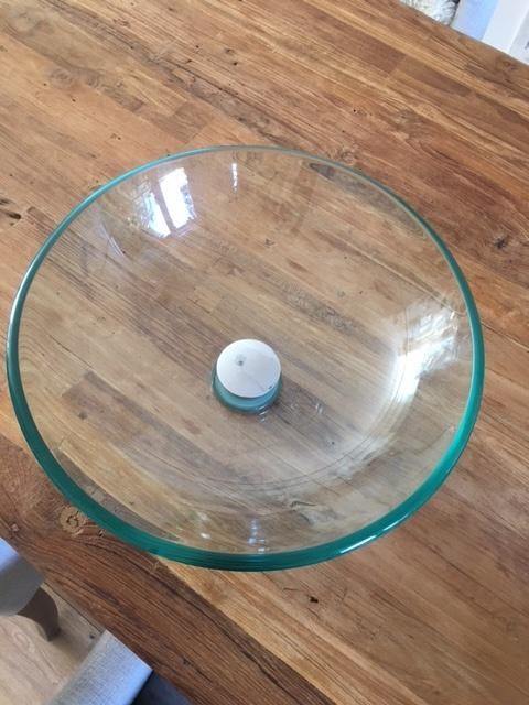 te koop glazen waskom, Ophalen, Zo goed als nieuw, Glas, Wastafel