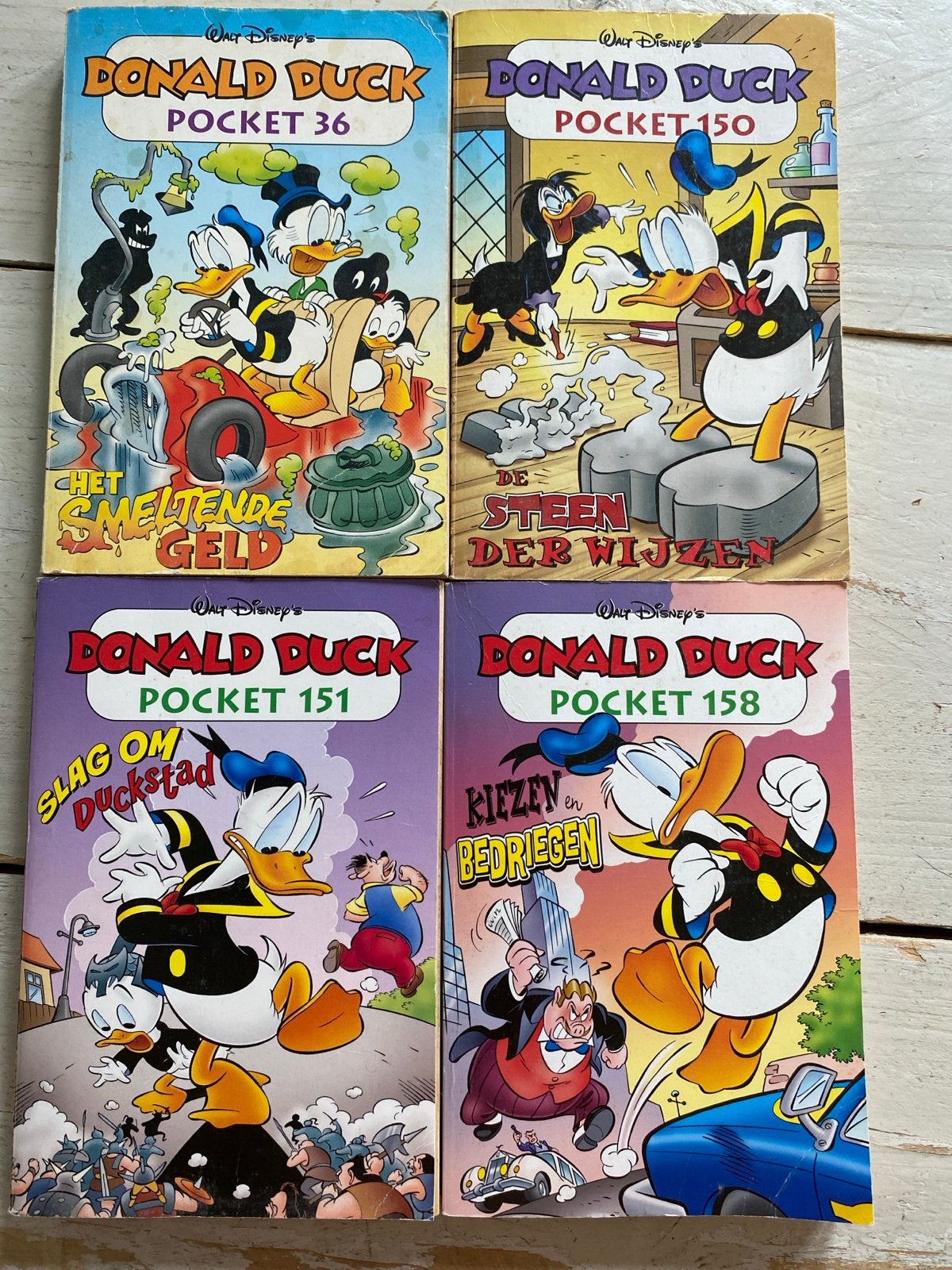 Donald Duck Pockets 36, 150, 151, 158 - Set van 4, Boeken, Meerdere stripboeken, Ophalen of Verzenden, Gelezen