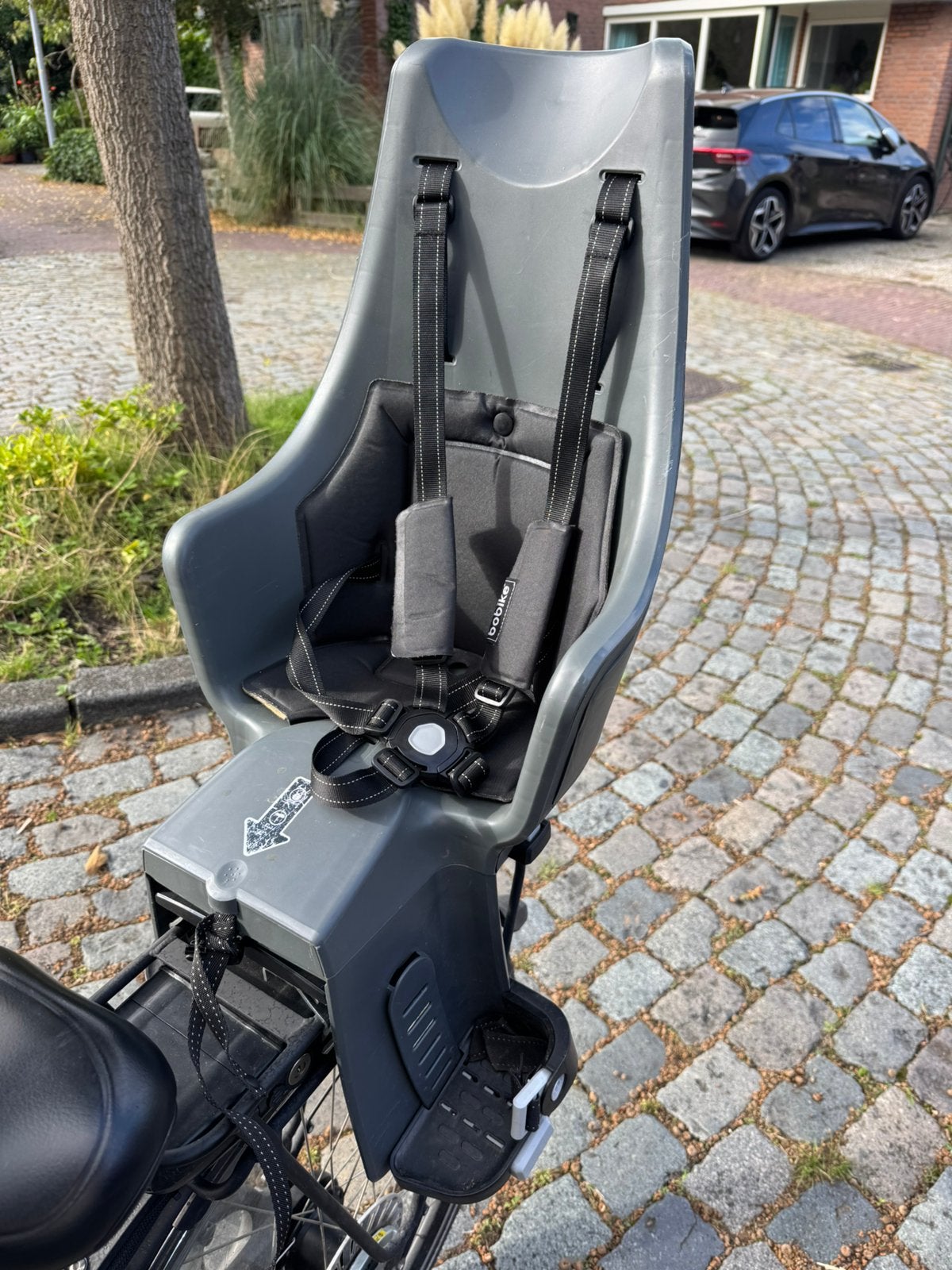 Bobike achterzitje incl bagagedrager bevestiging, Achterzitje, Ophalen, 15 t/m 25 kg, Gebruikt
