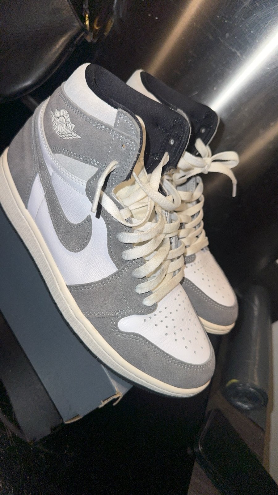 Nike Air Jordan 1 m High OG washed black 42, Ophalen of Verzenden, Zo goed als nieuw, Zwart