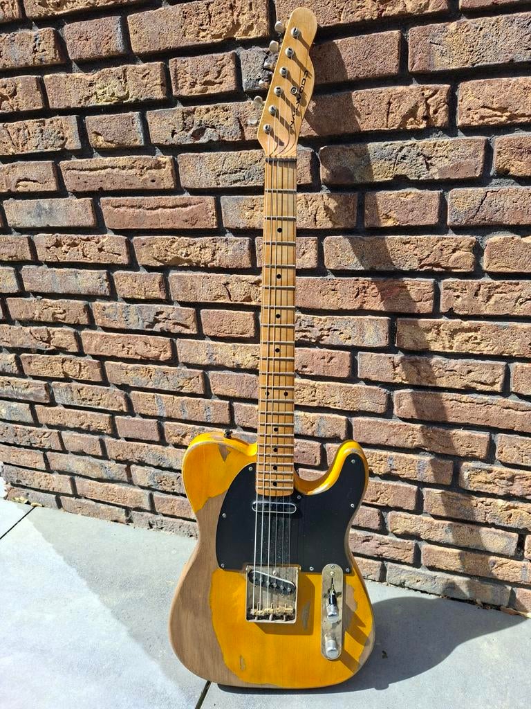 Custom build Nailwood Telecaster Relic Butterscotch yellow, Muziek en Instrumenten, Snaarinstrumenten | Gitaren | Elektrisch, Ophalen of Verzenden