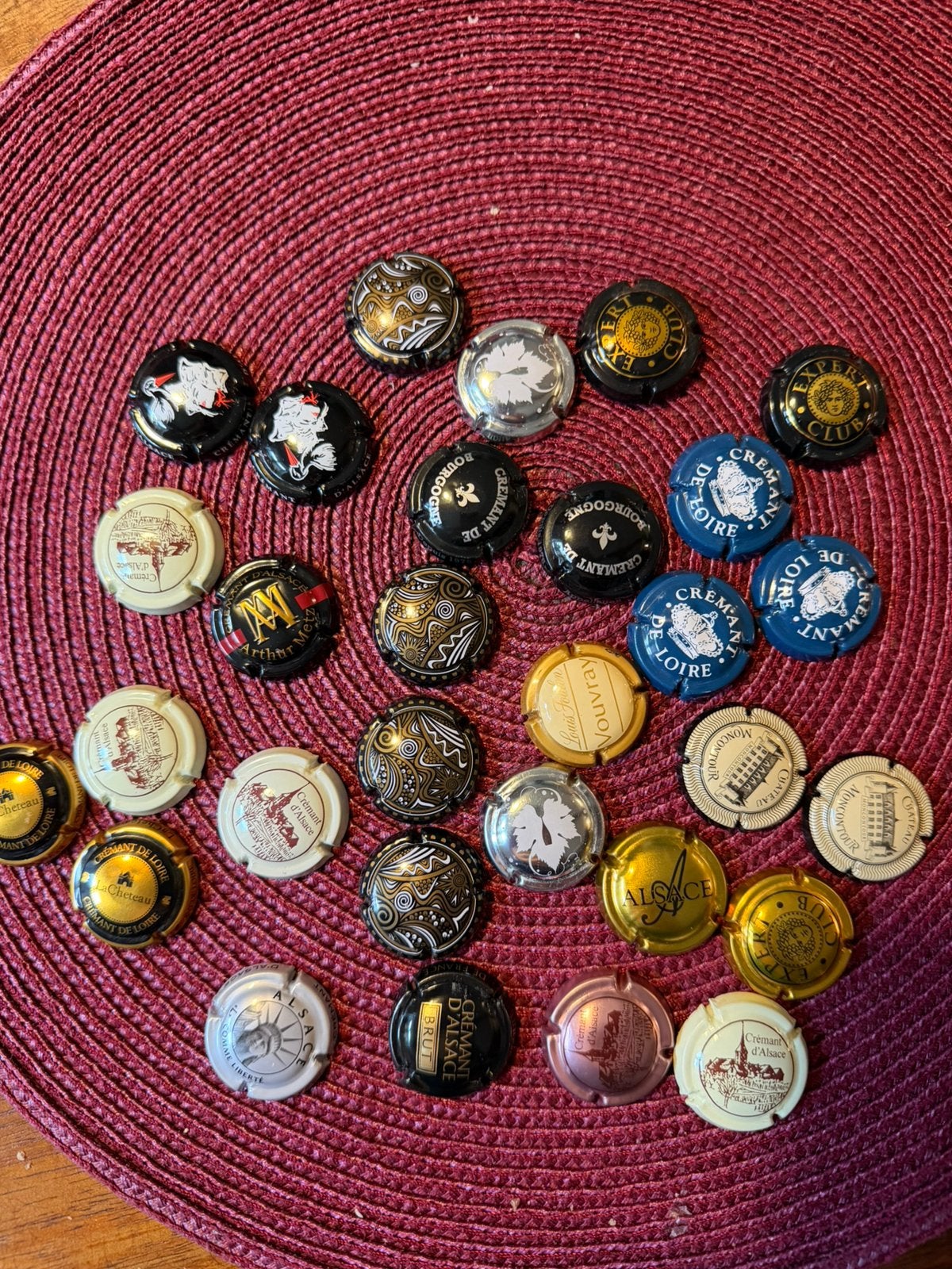Verzameling 29 champagne- en crémantcapsules, Ophalen of Verzenden, Gebruikt