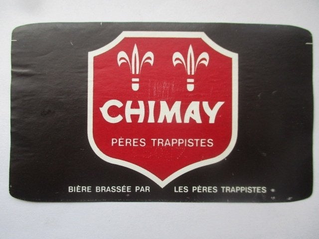 bieretiket Belgie 27-7 (11H) chimay, Verzamelen, Biermerken, Ophalen of Verzenden, Gebruikt, Overige typen, Overige merken