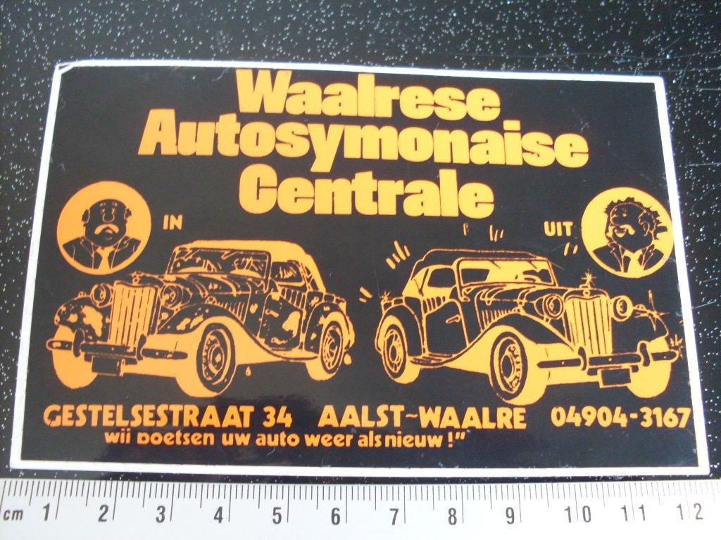 sticker waalrese autosymonaise centrale aalst waalre WAC, Verzamelen, Verzenden, Zo goed als nieuw, Bedrijf of Vereniging