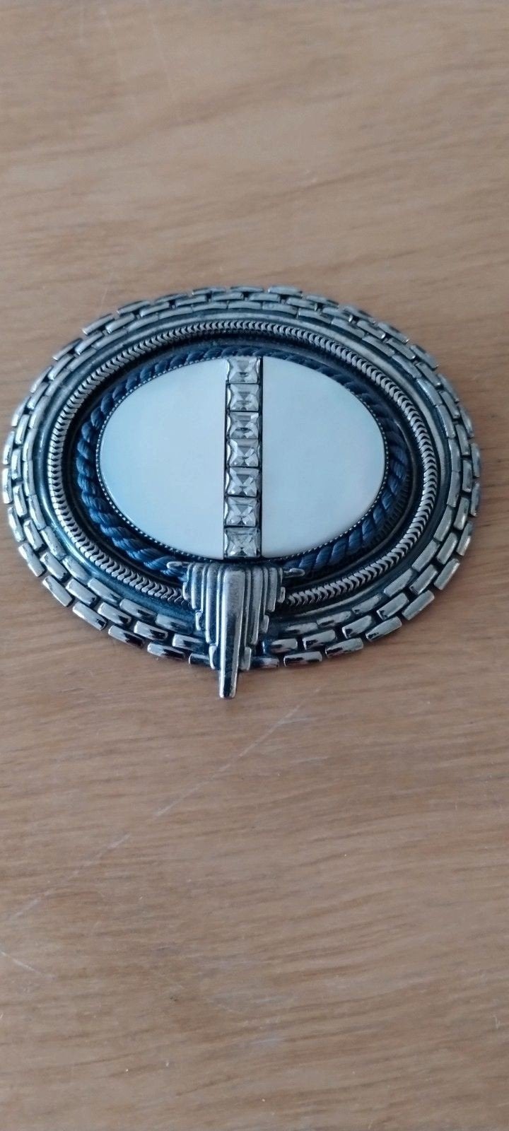 Broche van Ermani Bulatti. Vintage, Sieraden, Tassen en Uiterlijk, Overige materialen, Blauw, Ophalen of Verzenden, Zo goed als nieuw