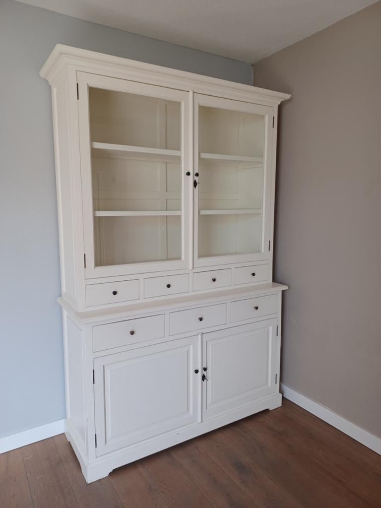 Cremekleurige buffetkast met lades en deuren, Ophalen, Gebruikt, Landelijk, Klassiek, 50 tot 75 cm