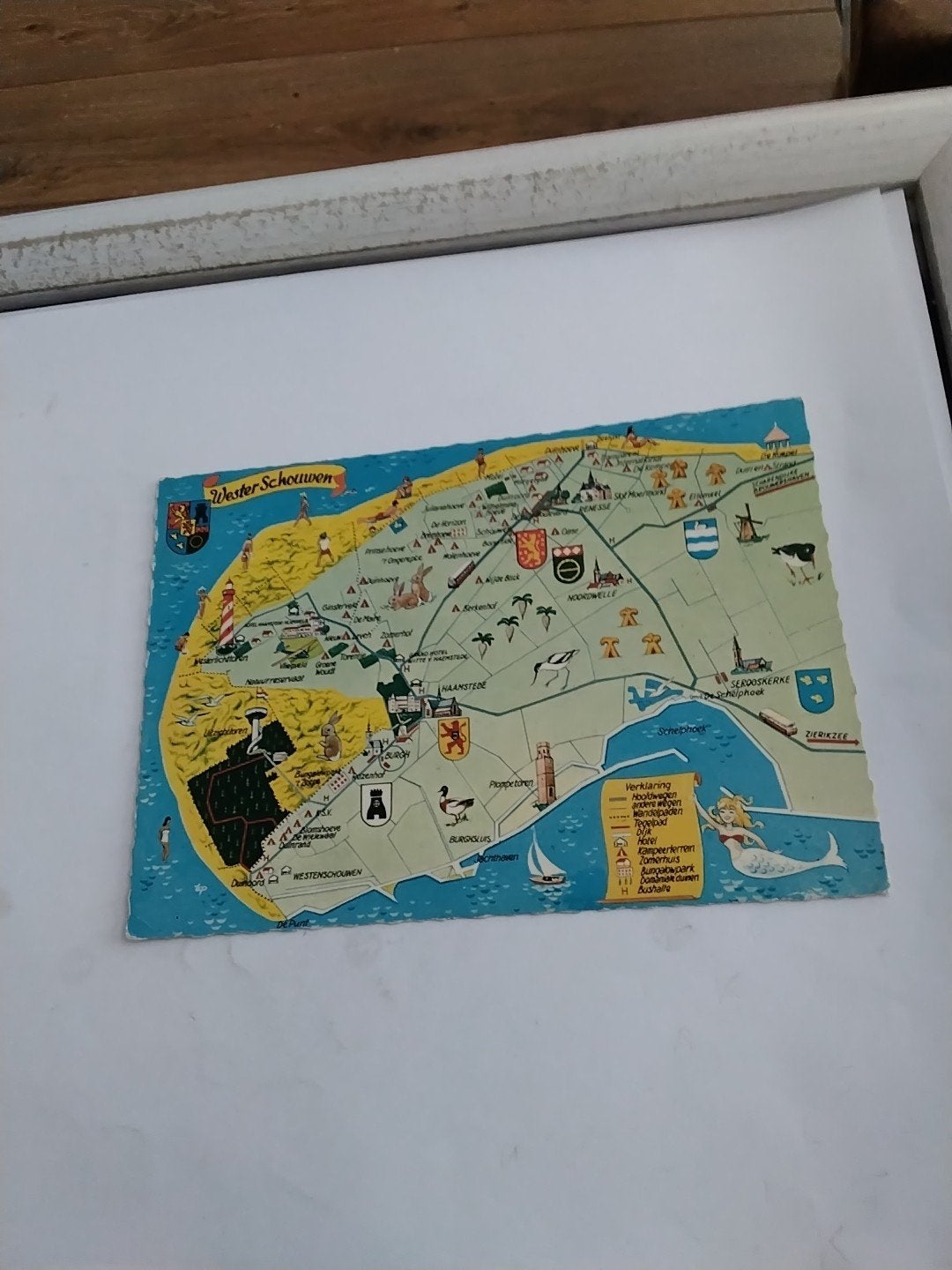 Oude ansichtkaart Schouwen-Duiveland, Zeeland, Ophalen of Verzenden, 1960 tot 1980, Gelopen, Zeeland