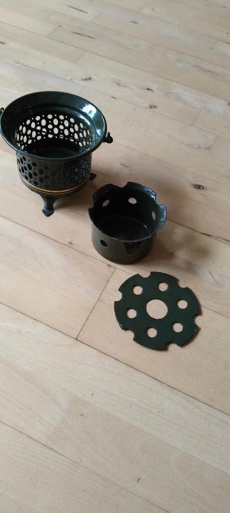 vintage emaille theelicht, Ophalen, Overige materialen, Overige typen, Zo goed als nieuw