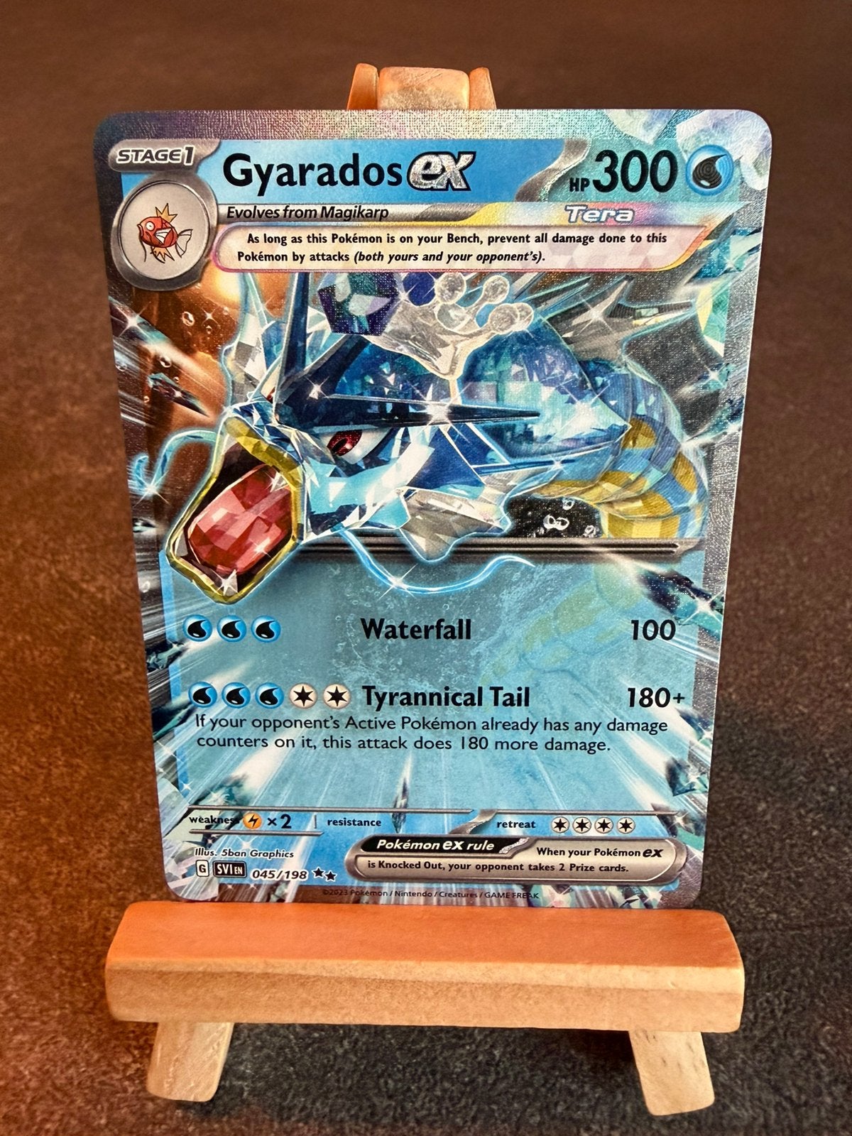 Gyarados Ex 45 Pokémon Scarlet & Violet, Ophalen of Verzenden, Zo goed als nieuw