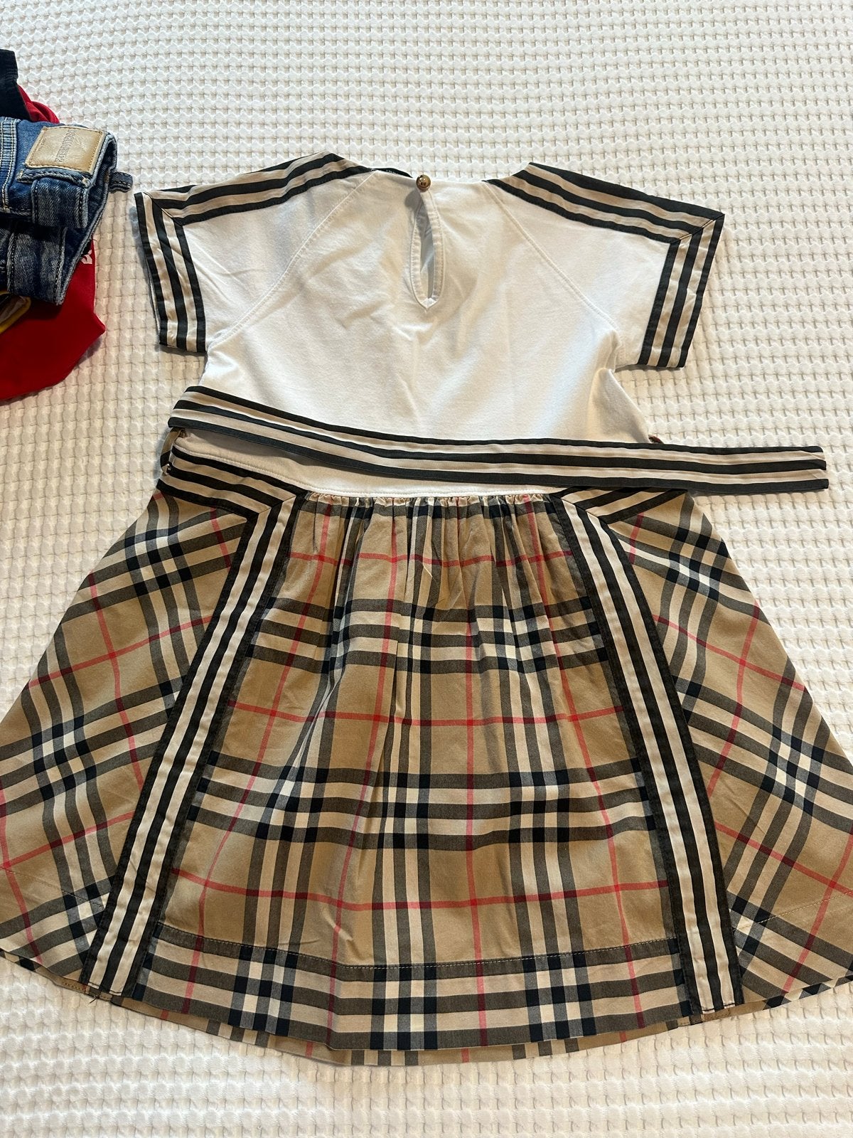 Burberry Jurk Maat 104 - Klassiek Ruitpatroon, Ophalen of Verzenden, Zo goed als nieuw, Meisje, Jurk of Rok