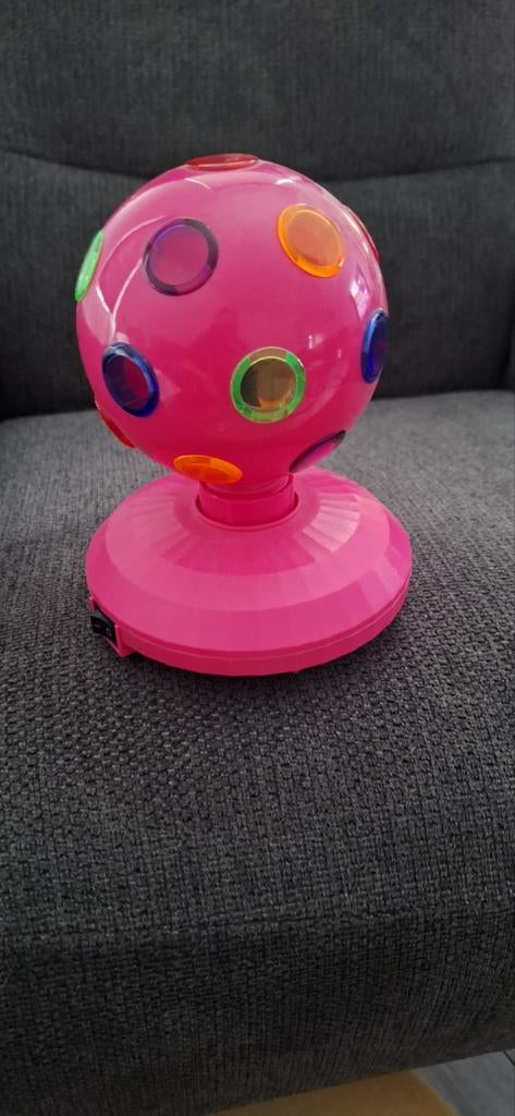 Roze Discolamp, Ophalen of Verzenden, Gebruikt, Feestelijk, speels, kindvriendelijk