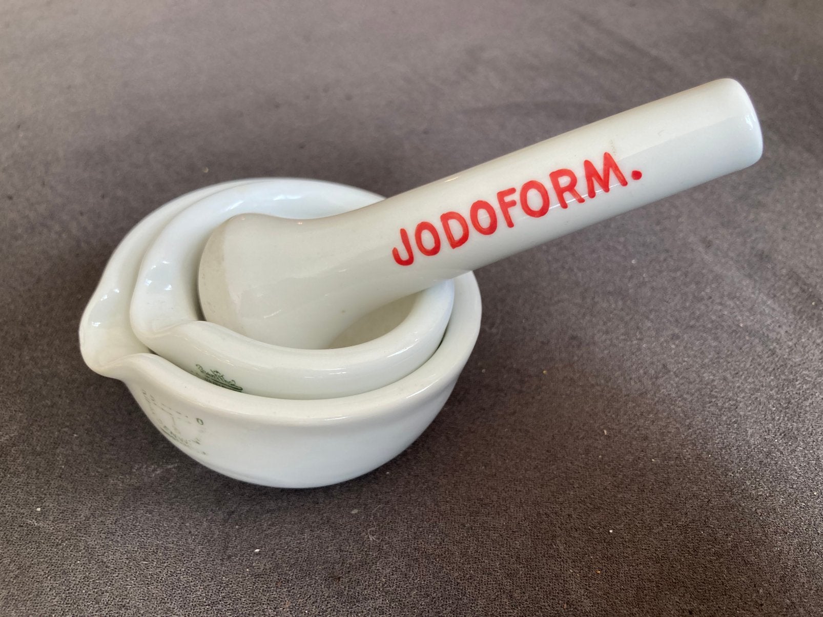 Puntgave apothekersvijzel jodoform, Ophalen of Verzenden