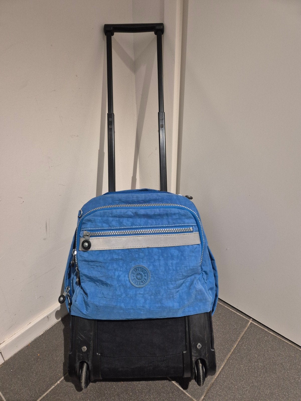 Kipling blauw trolley tas rugzak, 30 cm of meer, Blauw, Onbekend, Ophalen of Verzenden