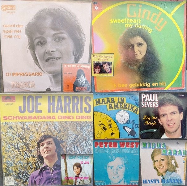 "65 Nederlandstalige SINGLES" (beschrijving lezen!), Ophalen of Verzenden, Gebruikt, 7 inch, Levenslied of Smartlap