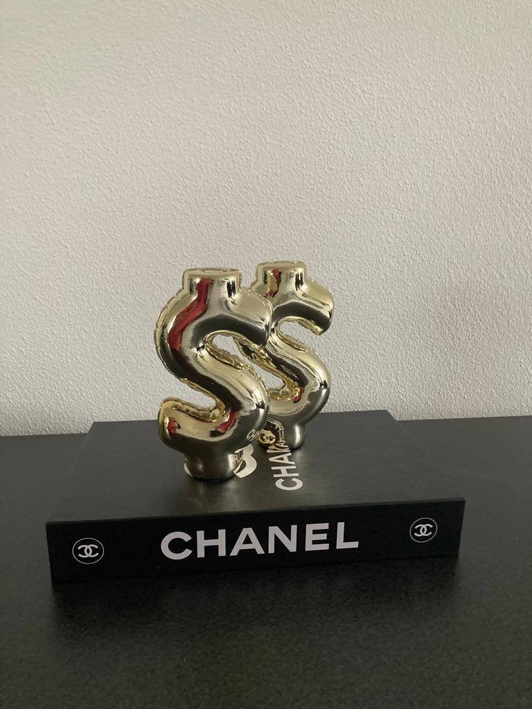 Luxury gouden Dollar ornament Nieuw!, Nieuw, Ophalen of Verzenden, Steen/keramiek, Goud