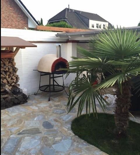 Pizza-oven AMALFI 70 RED BRICK, Ophalen, Houtskool, Nieuw, Vrijstaand