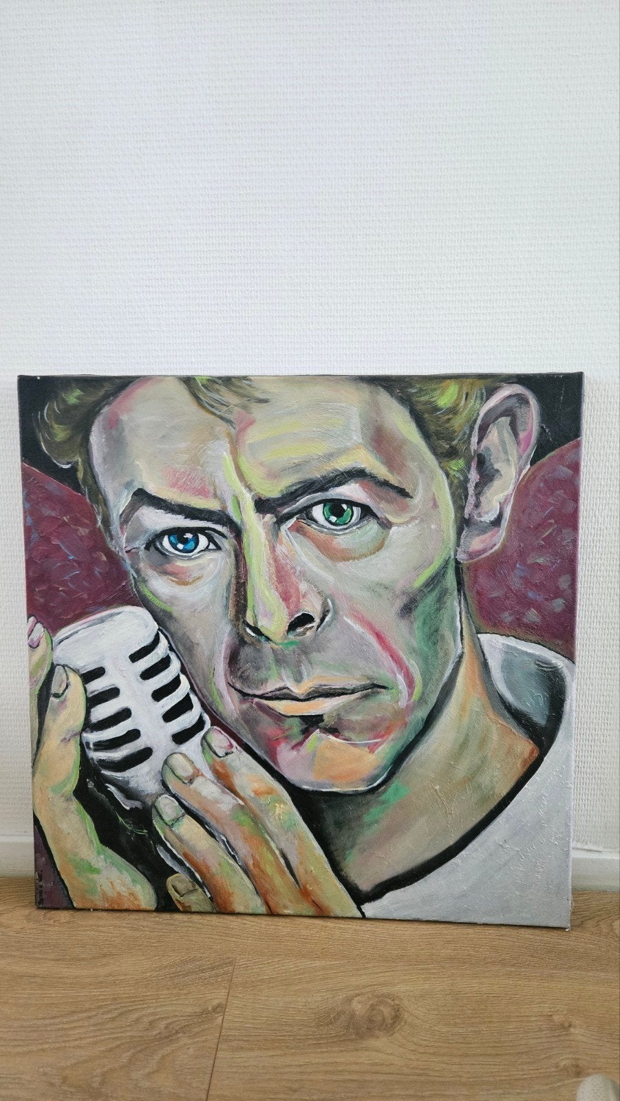 Handgeschilderd David Bowie portret – Olieverf op canvas – 6, Antiek en Kunst, Ophalen of Verzenden