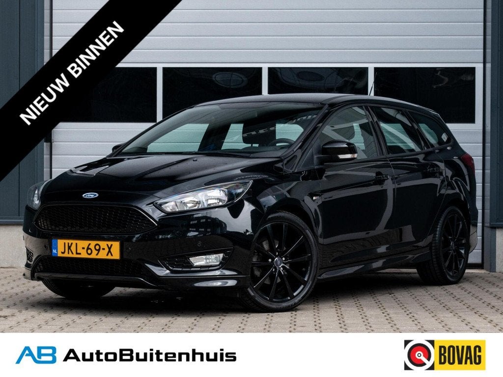 Ford Focus Wagon 1.0 ST-Line|NW. DISTR. RIEM|STOEL-STUUR VER, Auto's, Ford, 125 pk, Gebruikt, Zwart, Handgeschakeld