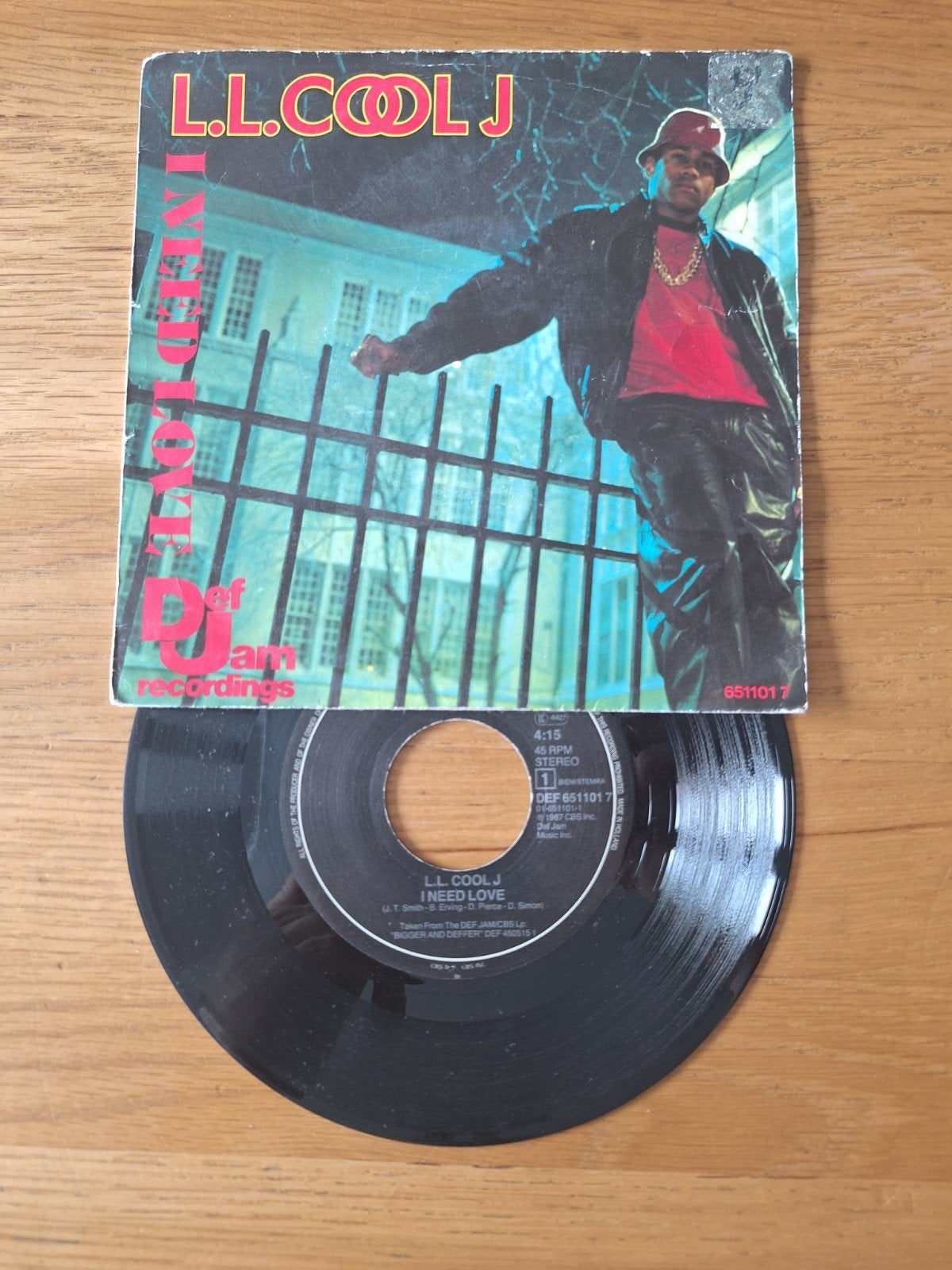 LL Cool J - I Need Love (Single, 7 inch), Gebruikt, Fotohoes, 7 inch, Ophalen of Verzenden