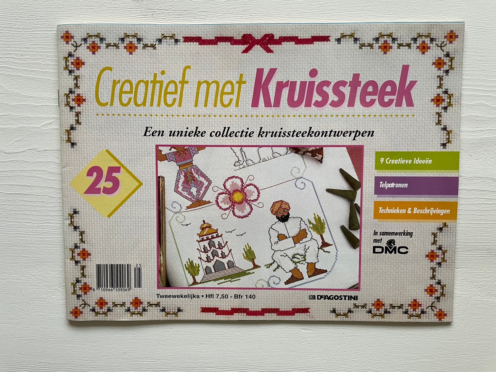 B Creatief met Kruissteek nr 25 / Borduren / Borduurboekje, Hobby en Vrije tijd, Ophalen of Verzenden, Zo goed als nieuw, Patroon