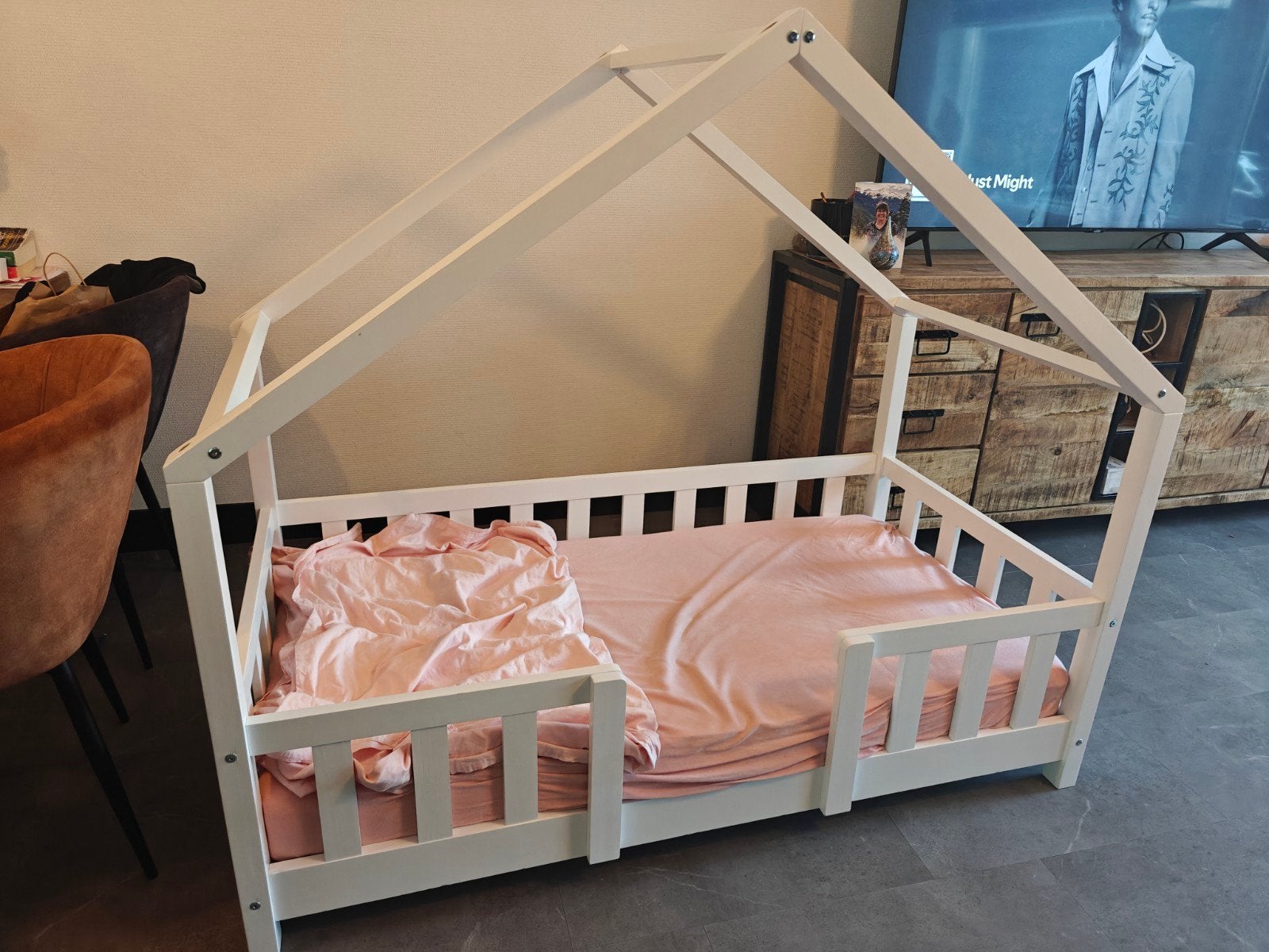 Peuterbed 70x140 cm met matras - Zo goed als nieuw, Ophalen, 70 tot 85 cm, 140 tot 160 cm, Zo goed als nieuw