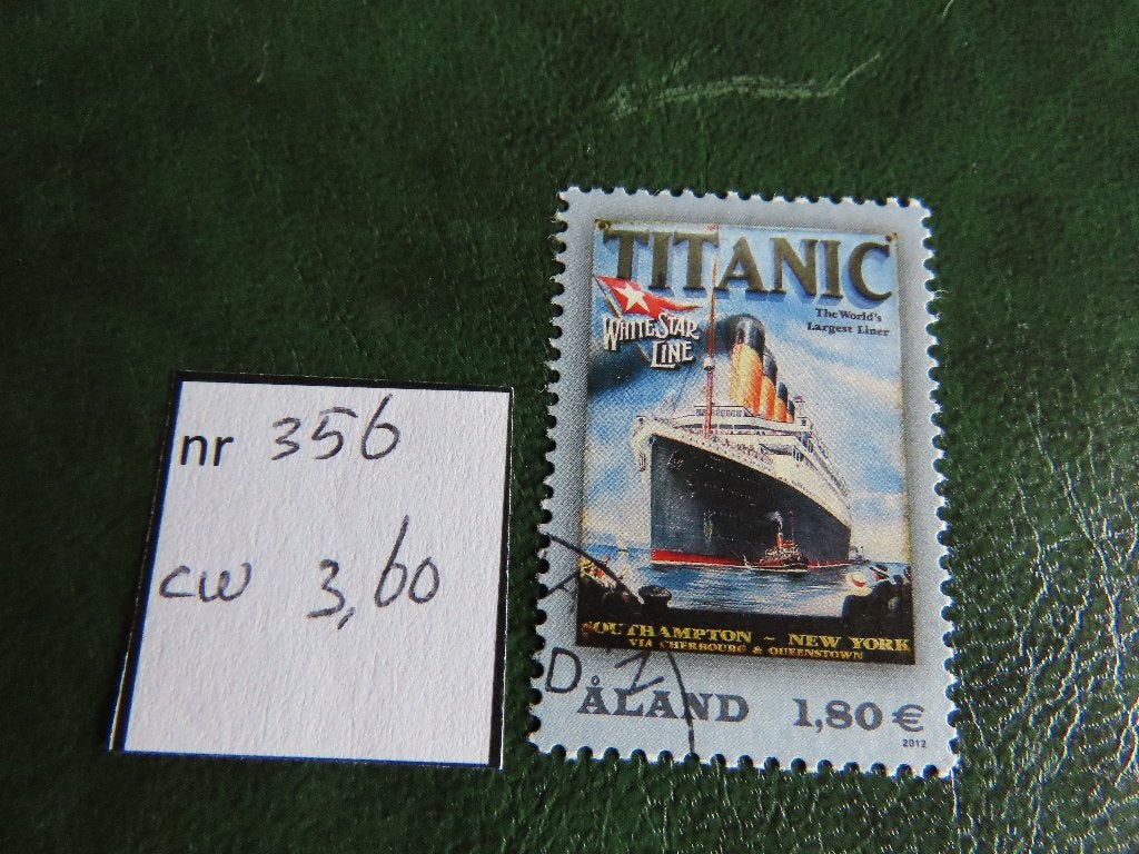 Aland 356, Ophalen of Verzenden, Finland, Gestempeld
