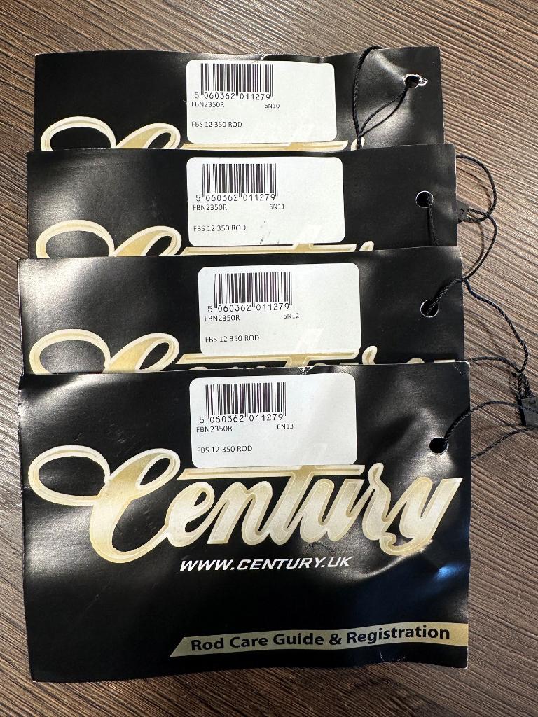 Century Fat Boy Slim 12ft 3.5lbs Nieuwstaat, 4stuks!, Ophalen, Zo goed als nieuw, Werphengel