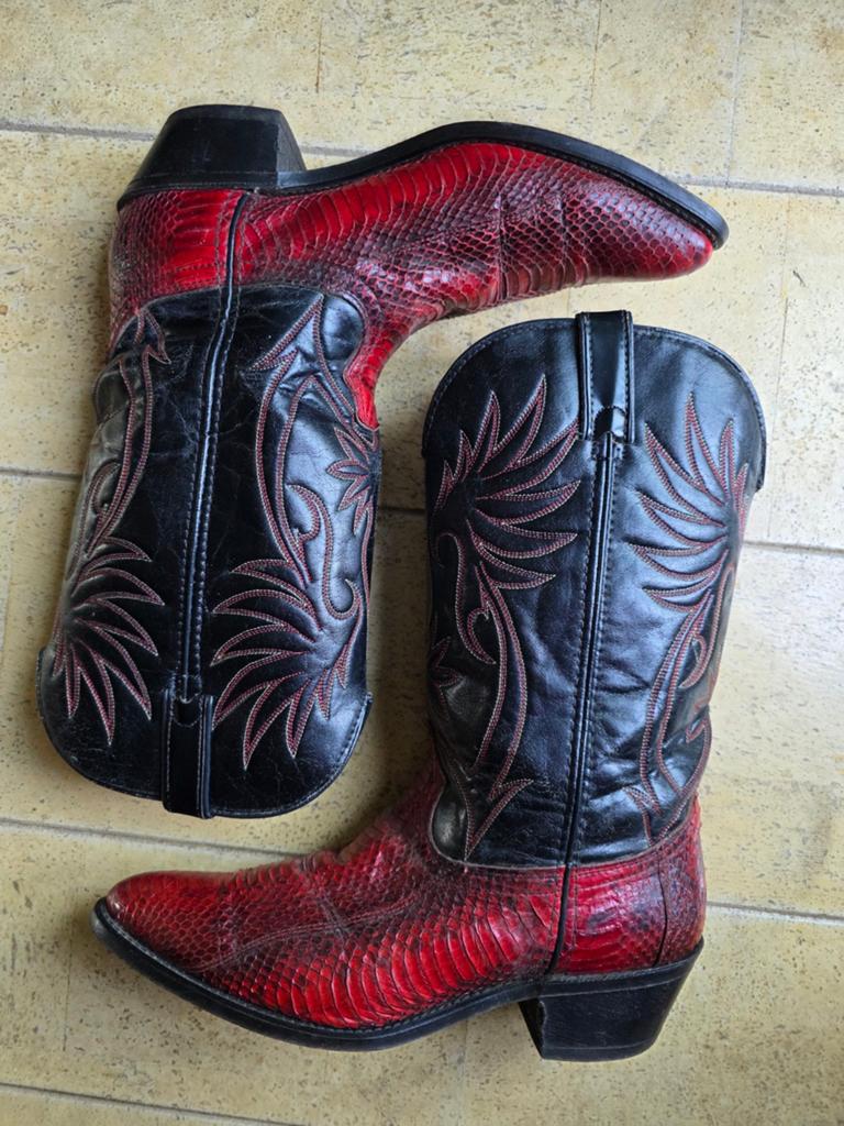 Durango python boots mt 43 /44. Rood. cowboy western laarzen, Kleding | Heren, Schoenen, Boots, Overige kleuren, Ophalen of Verzenden