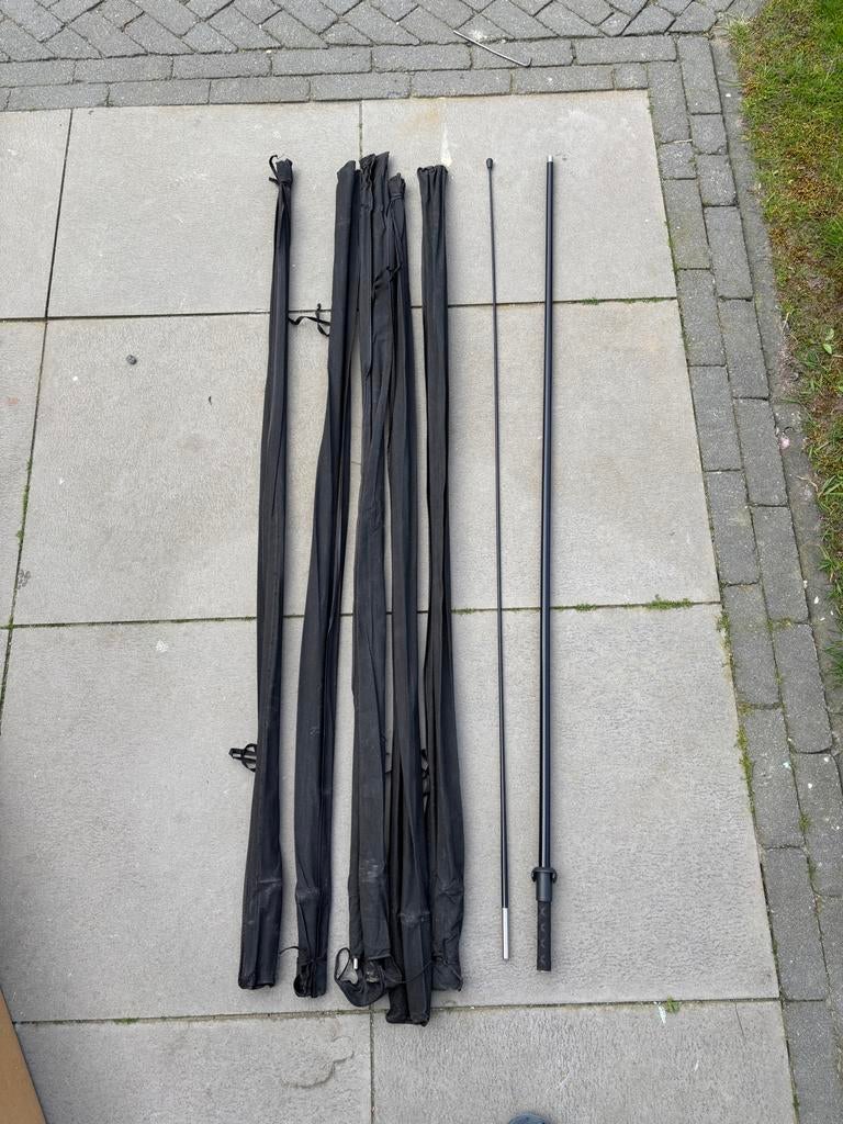 6 Beachvlag stokken 280cm - Zo goed als nieuw, Ophalen of Verzenden, Zo goed als nieuw