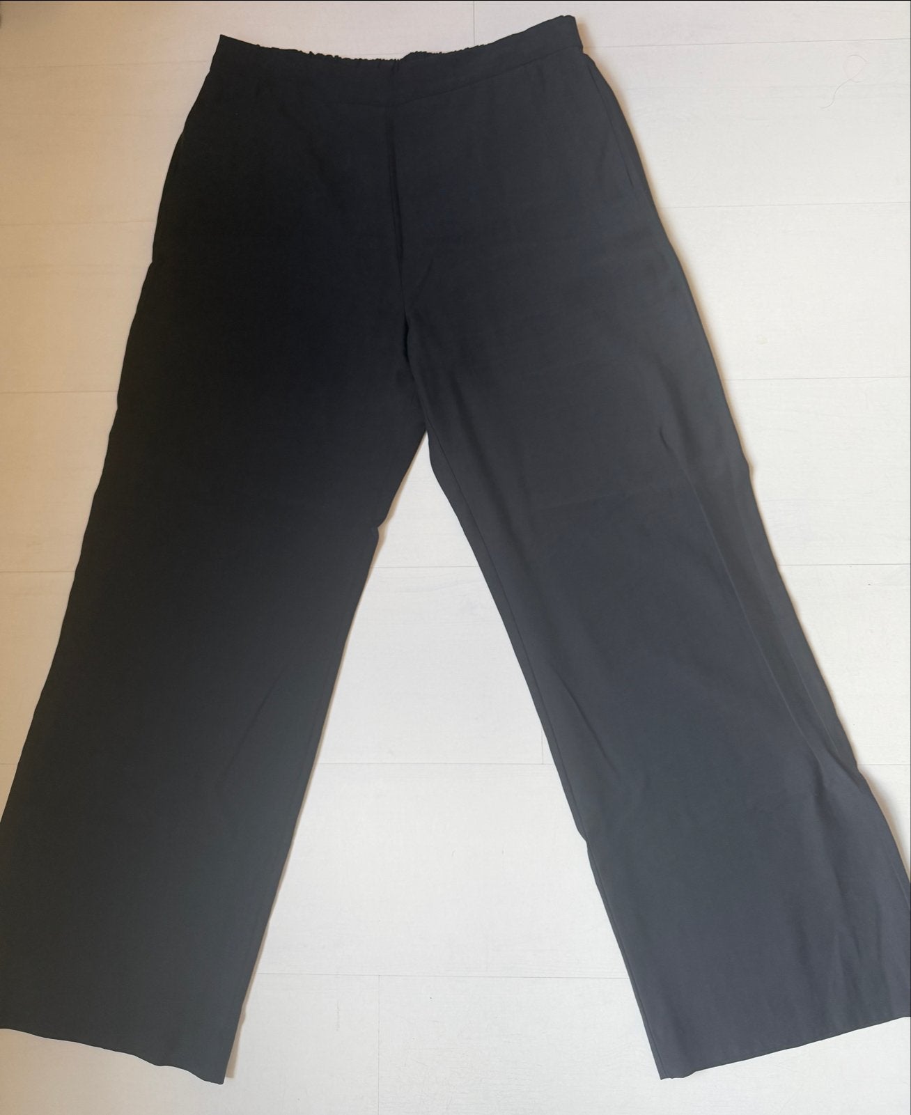 Zwarte wijde broek van Zara, maat L, Zwart, Maat 42/44 (L), Ophalen of Verzenden, Zo goed als nieuw