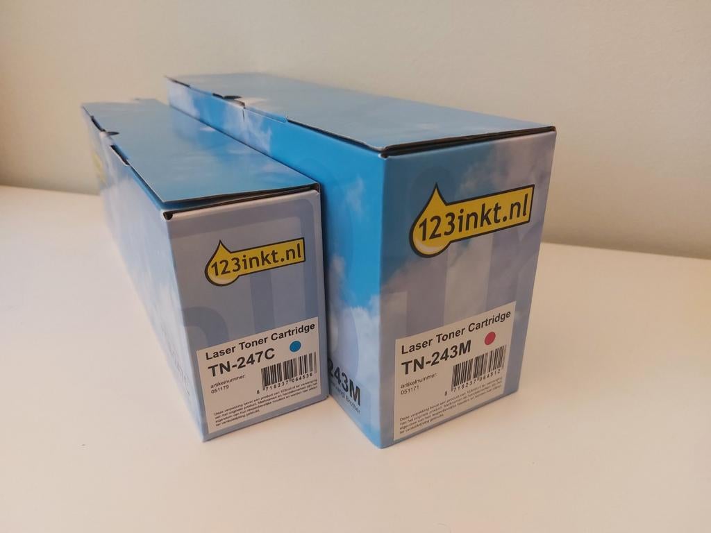 Laser toner cartridge TN-243M en TN-247C, Computers en Software, Printerbenodigdheden, Ophalen of Verzenden, Nieuw, Toner, 123inkt.nl