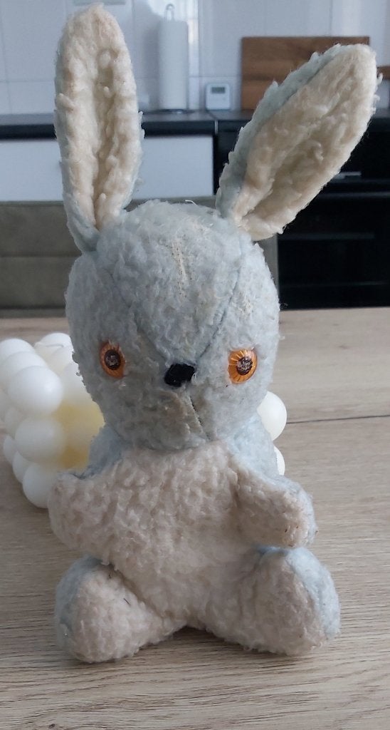 Vintage Pluche Konijntje (ca. 30 cm) - Jaren 50/60 ., Ophalen of Verzenden, Gebruikt