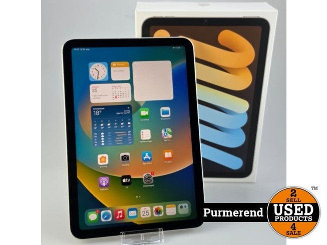 iPad Mini 6th Gen 64GB WiFi + Cellular, Apple, Zo goed als nieuw, Support@apple.com, One Apple Park Way
Cupertino, CA 95014
United States