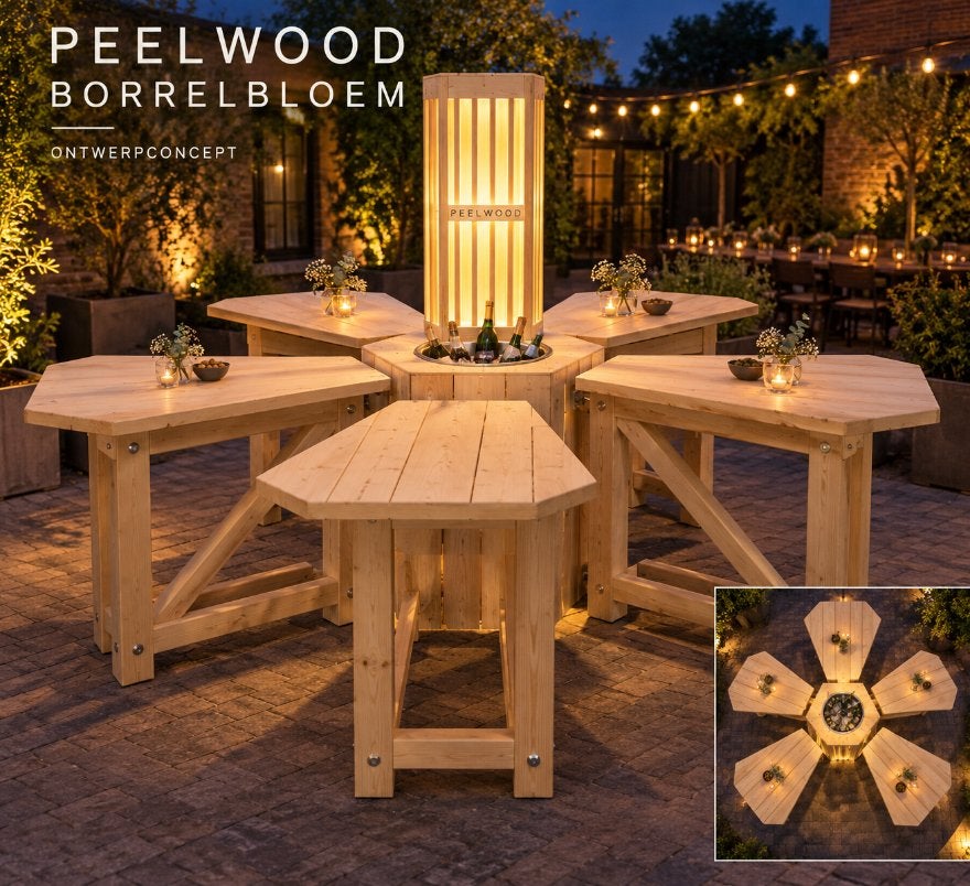 Peelwood | Houten tafels, barren, vlonders en maatwerk