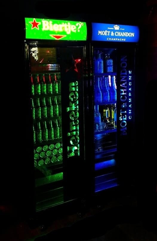 Hertog Jan Grolsch Heineken Bier koelkast met reclame, Zonder vriesvak, 200 liter of meer, Nieuw, 45 tot 60 cm