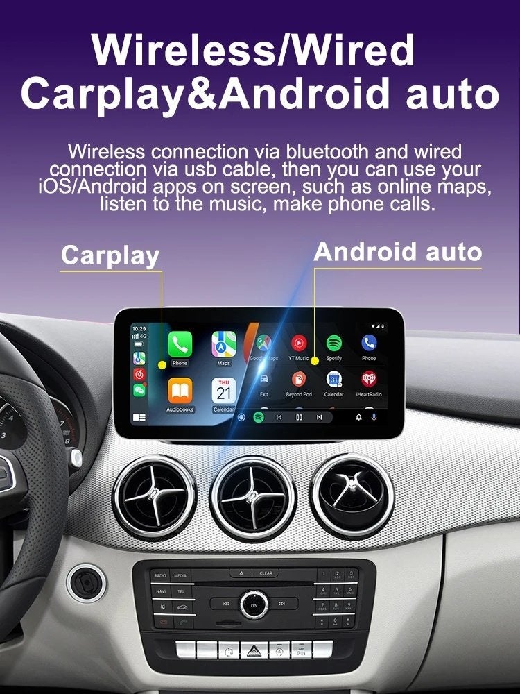 10.25“ Linux Carplay Android Auto Mercedes Benz B Class, Ophalen of Verzenden, Nieuw