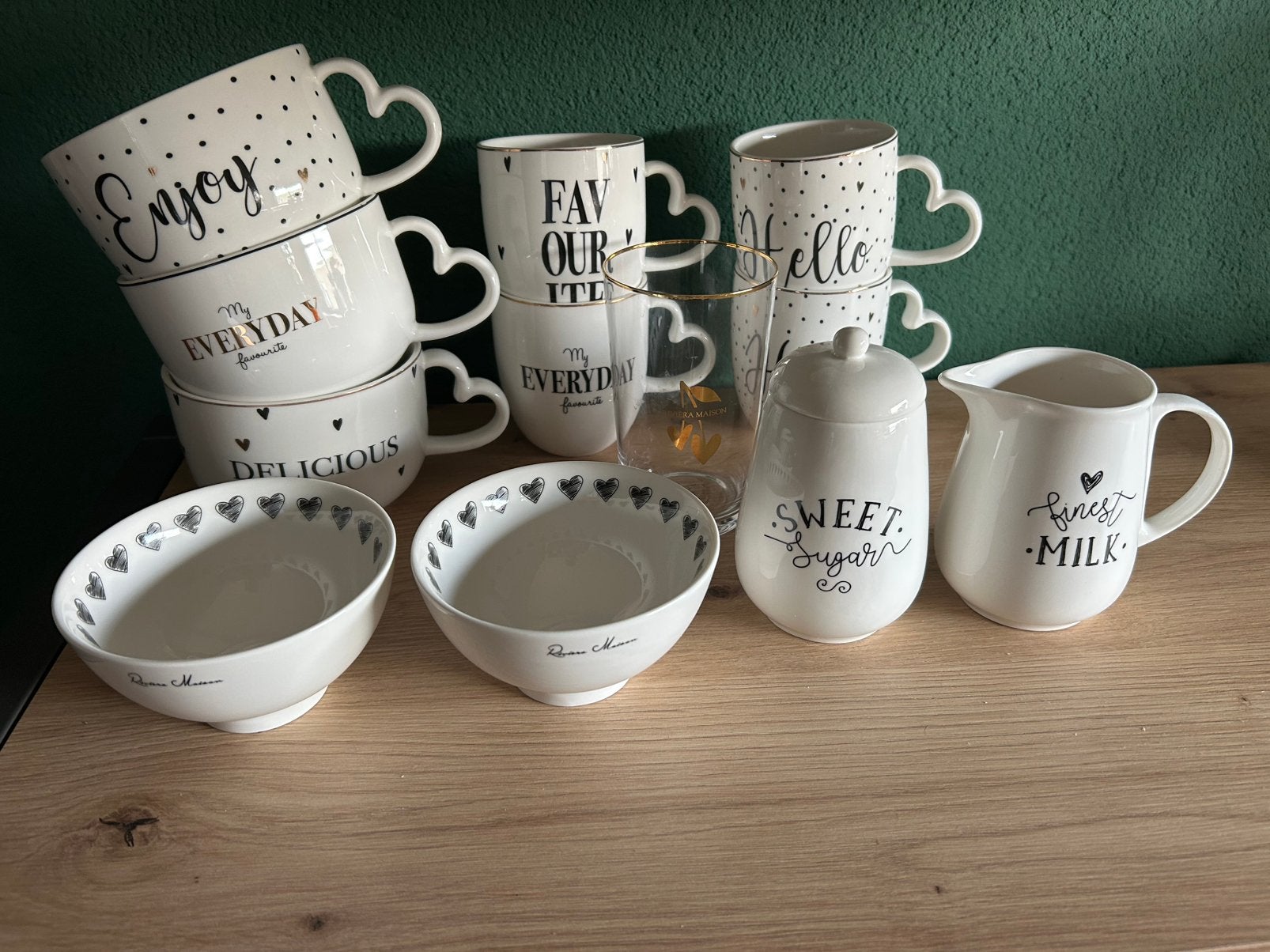 12 Delig Rivièra maison servies Nieuw, Ophalen, Zo goed als nieuw, Porselein, Overige stijlen