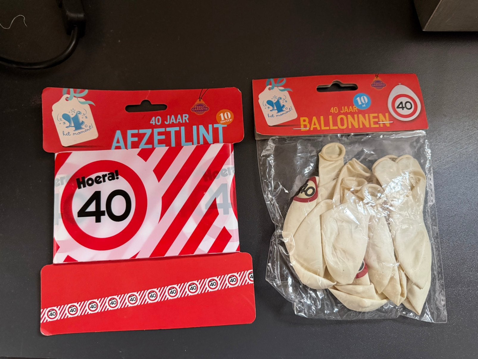 Feest versieringen 40 jaar, Ophalen of Verzenden, Nieuw, Versiering, Verjaardag